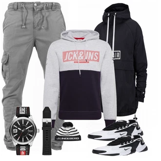 Outfit mit Blau Sneaker Nike "JACK JONES"