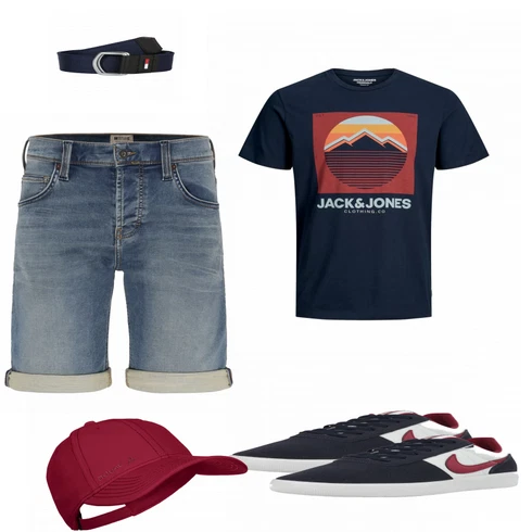 Rot Hut Vaude kombinieren mit Blau Gürtel Tommy Jeans