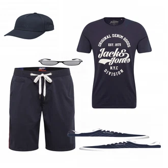 Outfit mit Blau Schuh Sneaker Adidas Originals "JACK JONES"