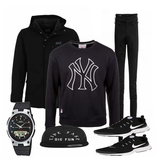 Outfit mit Schwarz Sneaker Nike "Jasper"
