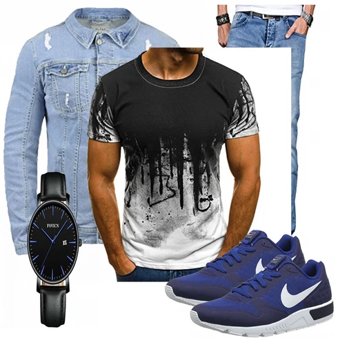 Blau Trachtenmode Nike kombinieren