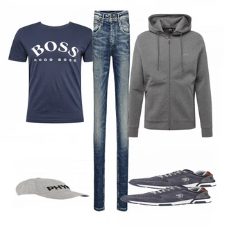 Outfit mit Braun Sneaker Tom Tailor "Jeanshosen fuer Maenner"