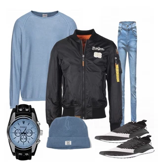 Outfit mit Blau Top Gun "Jigan"