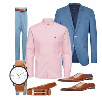 Outfit mit Blau Anzug Daniel Hechter "jkliyukyhgfd"