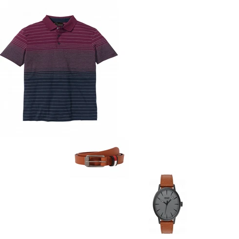 Lila Bonprix kombinieren mit Braun Gürtel Tommy Jeans
