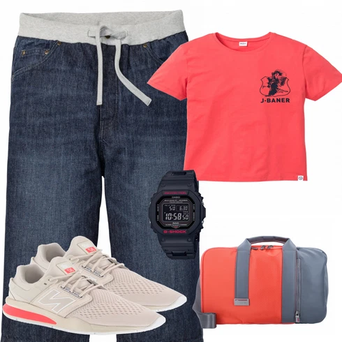 Orange Schultertasche Samsonite kombinieren