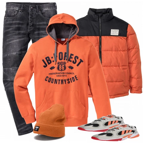 Orange Hut Puma kombinieren