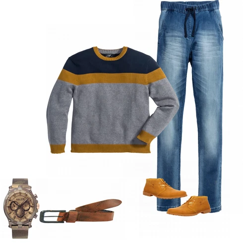 Orange Schuh Stiefel Panama Jack kombinieren