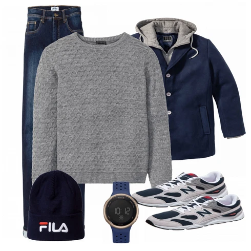 Mischfarben Hut Fila kombinieren