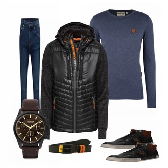 Outfit mit Schwarz SommerJacke Superdry "JOOP"