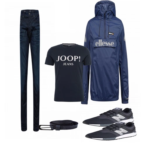 Schwarz Große Größe JOOP! kombinieren mit Sportschuh New Balance