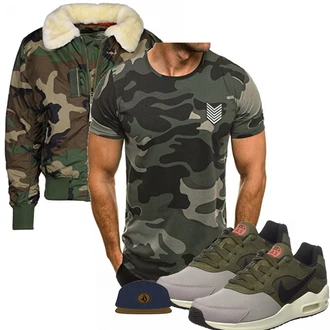 Outfit mit Blau Hut Volcom "Kanon"
