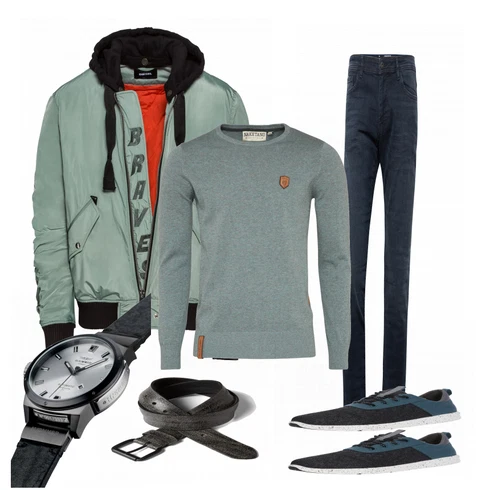 Schwarz Accessoire Gürtel Tom Tailor Denim kombinieren