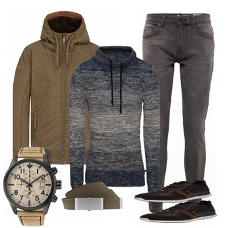 Outfit mit Braun Sneaker Bullboxer "Karen"