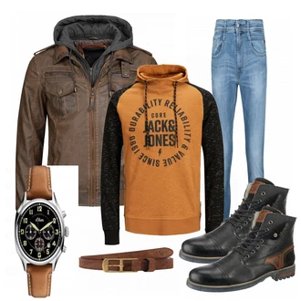 Outfit mit Blau Stiefel Tom Tailor "Karen"