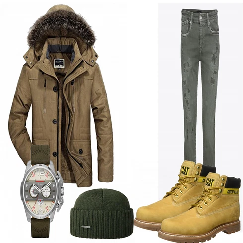 Braun Trachtenmode CAT Footwear kombinieren