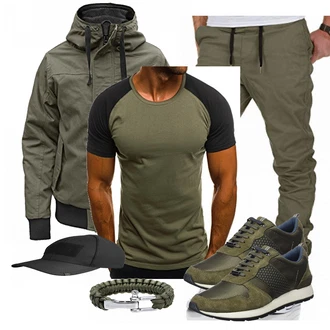 Outfit mit Blau Trachtenmode Ted Baker "KHAKI AMZ"