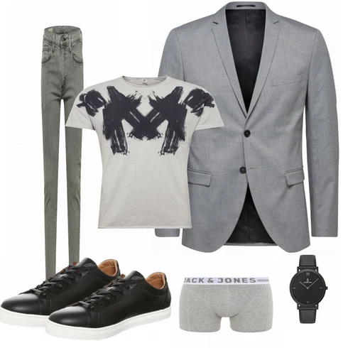 Grau Unterwäsche Unterhose Jack & Jones kombinieren