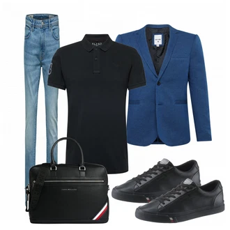 Business Outfits mit Blau Sneaker Tommy Hilfiger "Klassisches Outfit"