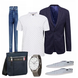 Business Outfits mit Grau Sneaker Nike Sportswear "Klassisches Outfit"