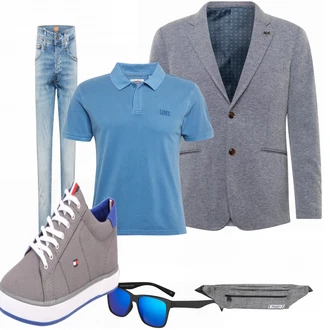 Business Outfits mit Grau Sneaker Tommy Hilfiger "Klassisches Outfit"