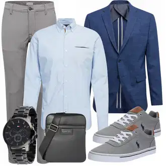 Outfit mit Blau Anzug SELECTED HOMME "Klassisches Outfit"