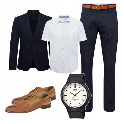 Braun Schuh Gordon & Bros kombinieren mit Schwarz Hose SELECTED HOMME