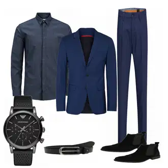 Outfit mit Blau Anzug Hugo "KLJ7"