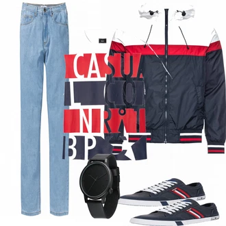 Outfit mit Blau Sneaker Tom Tailor "Komono"