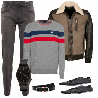 Outfit mit Blau Maze "Komono"