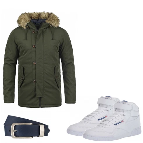 Blau Overall/Winter Parka Produkt kombinieren mit Blau Gürtel Bernd Götz