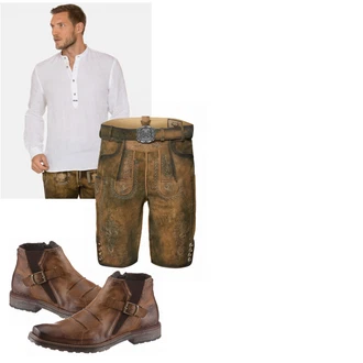 Oktoberfest Outfits "Kurze Lederhosen fuer Herren"