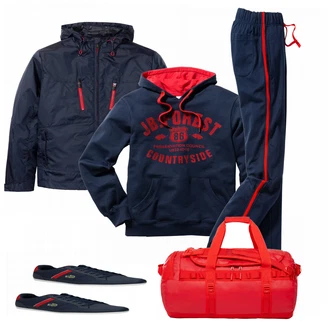 Outfit mit Rot Tasche The North Face "Lacoste"
