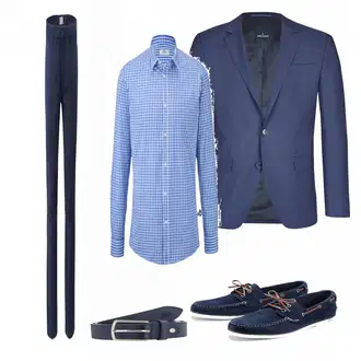 Outfit mit Blau Anzug Daniel Hechter "Lacoste"