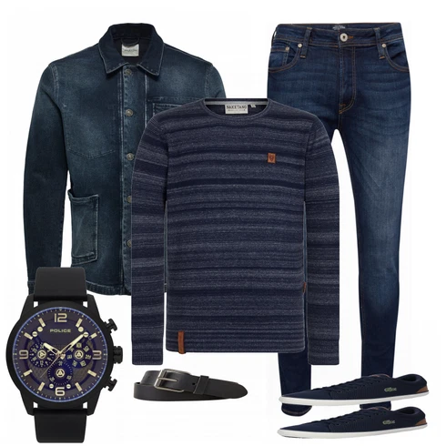 Blau Accessoire Gürtel Tom Tailor Denim kombinieren