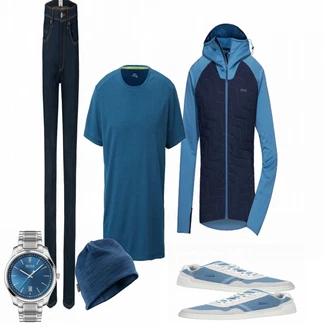 Outfit mit Blau Sneaker Lacoste "Lacoste"