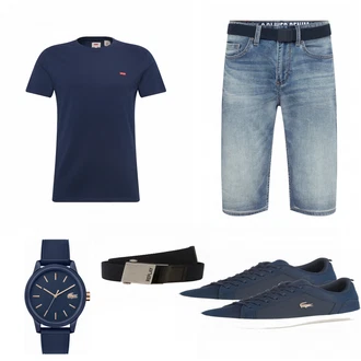 Outfit mit Blau Sneaker Lacoste "Lacoste"