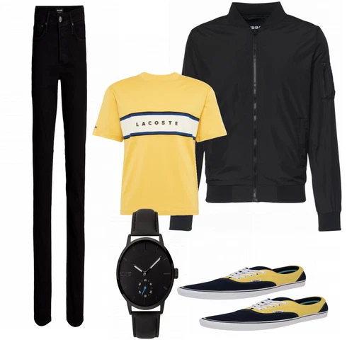 Gelb T-Shirt & Top T-Shirt Lacoste kombinieren