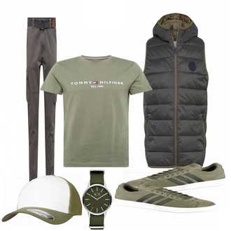 Outfit mit Grün Sneaker Adidas Performance "Lässiger Freizeit Look"