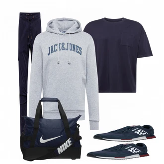 Outfit mit Blau T-Shirt EDC by Esprit "Lässiger Freizeit Look"