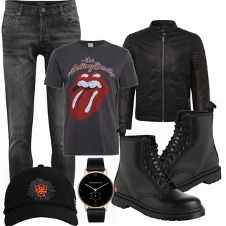 Outfit mit Schwarz Hut Adidas Performance "Lässiger Freizeit Look"