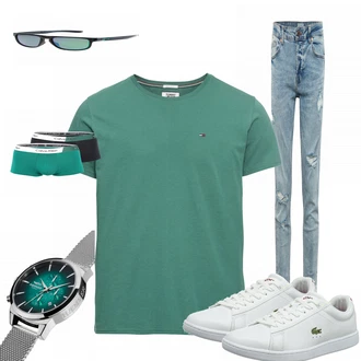 Outfit mit Schal "Laeuft"