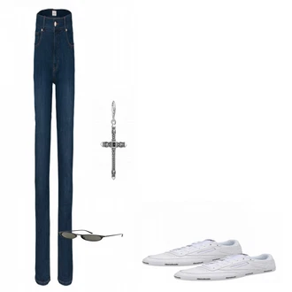 Outfit mit Weiß Sneaker Reebok "Langarmshirt"