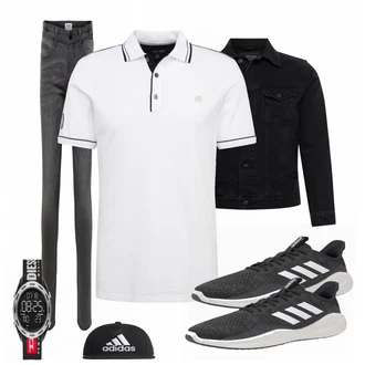 Outfit mit Blau Hut Adidas Performance "Leichtes Outfit"