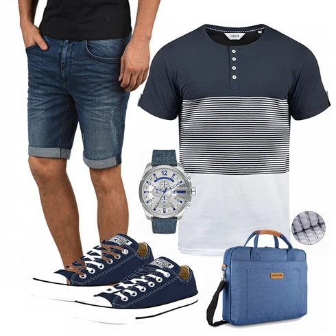 Blau Overall Blend kombinieren