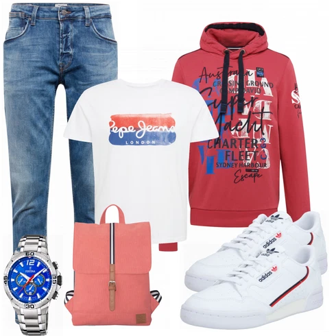 Rosa Tasche Rucksack Johnny Urban kombinieren