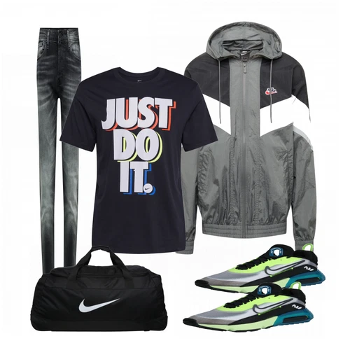 Blau Sportschuh Nike Sportswear kombinieren mit Blau T-Shirt Nike Sportswear