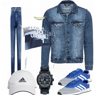 Outfit mit Grau Hut Adidas Performance "Leichtes Outfit"