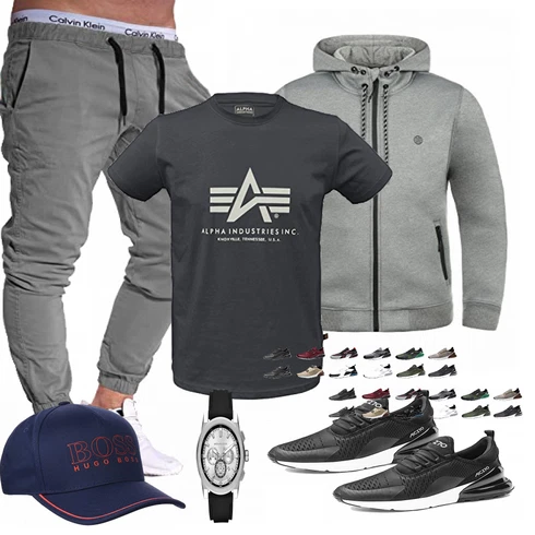 Grau Overall/Regenjacke Blend kombinieren mit Blau Trachtenmode populalar