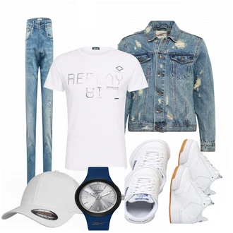 Outfit mit Grau Sneaker Reebok Classic "Leichtes Outfit"